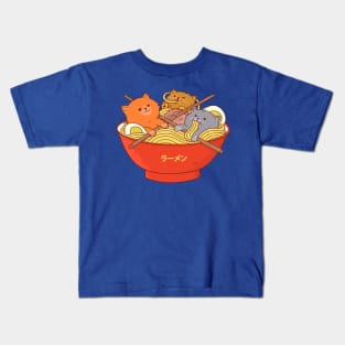 Ramen and cats Kids T-Shirt